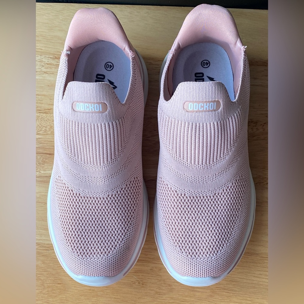Women's Pink Slip-On Sneakers